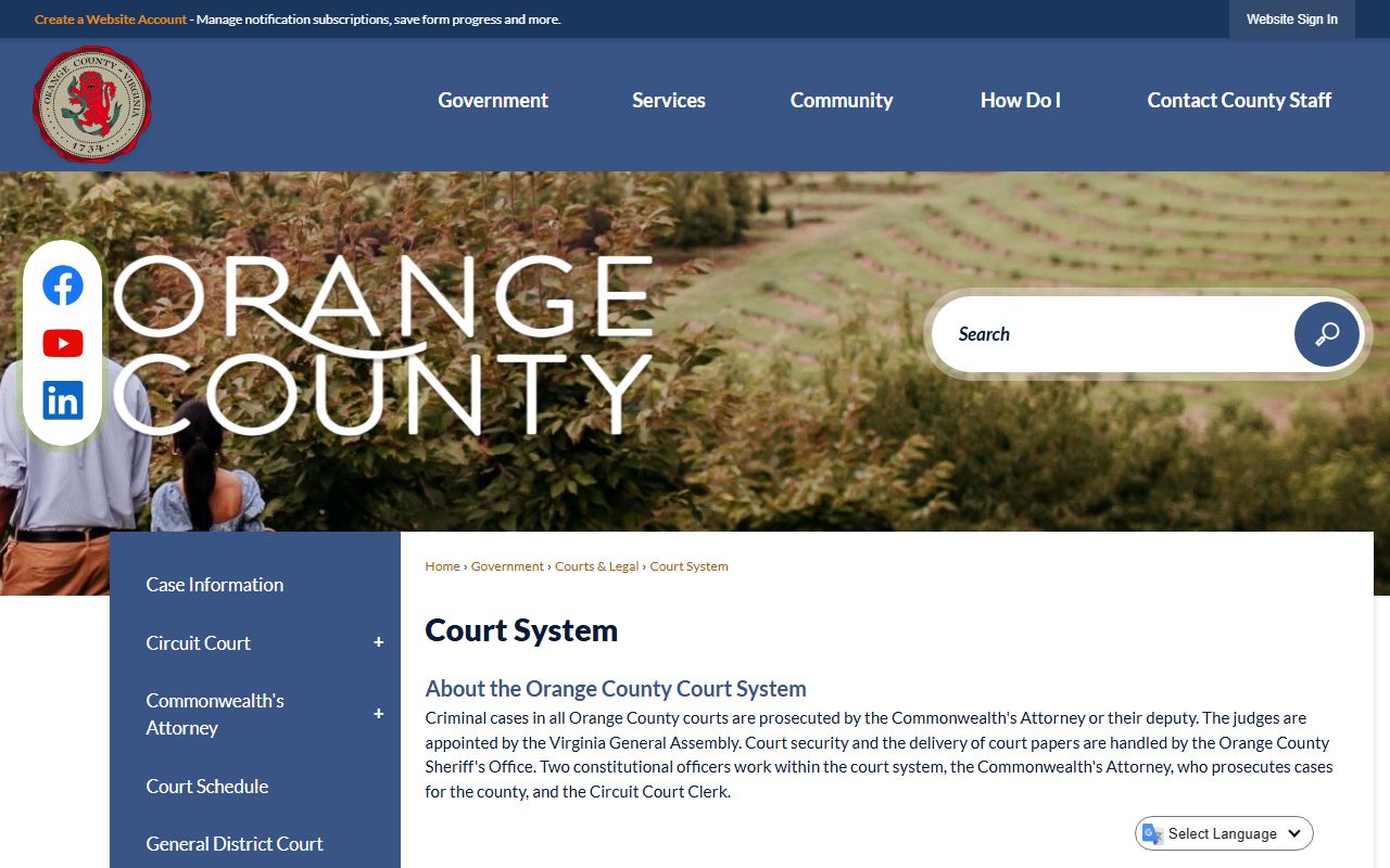 Orange County inmate population court records after arrest